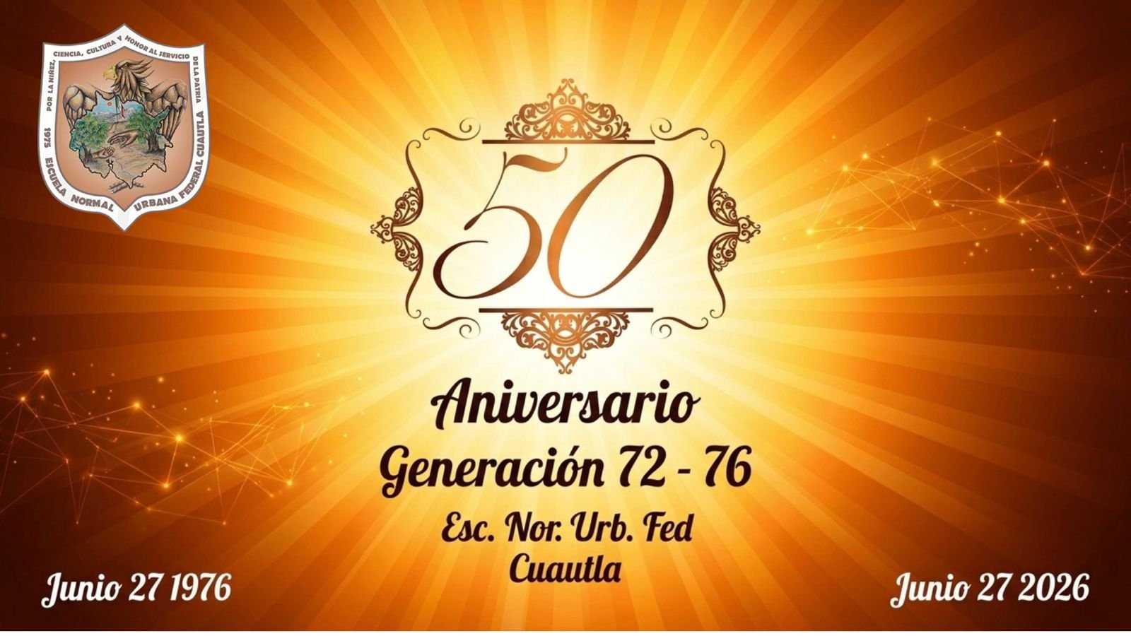 Imagen conmemorativa del 50.º aniversario de la Generación 1972–1976